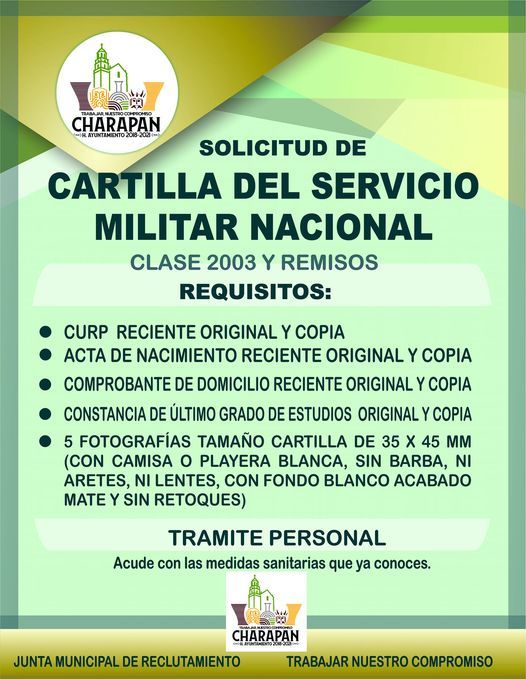 SOLICITUD DE CARTILLA DEL SERVICIO MILITAR NACIONAL
