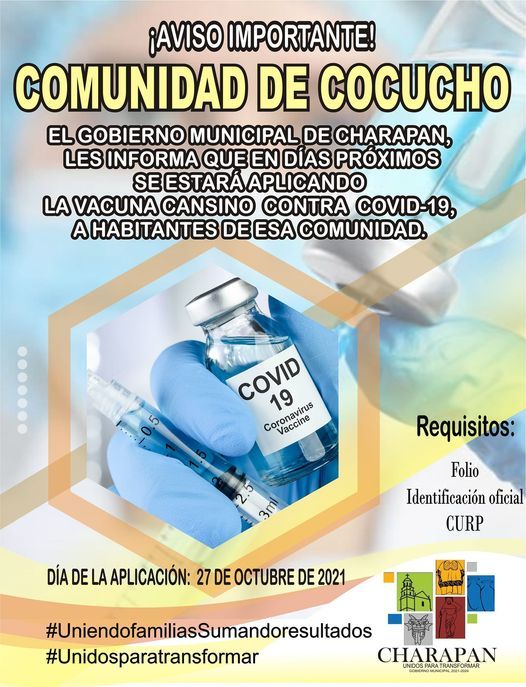 Vacunación antiCovid19 en la comunidad de Cocucho