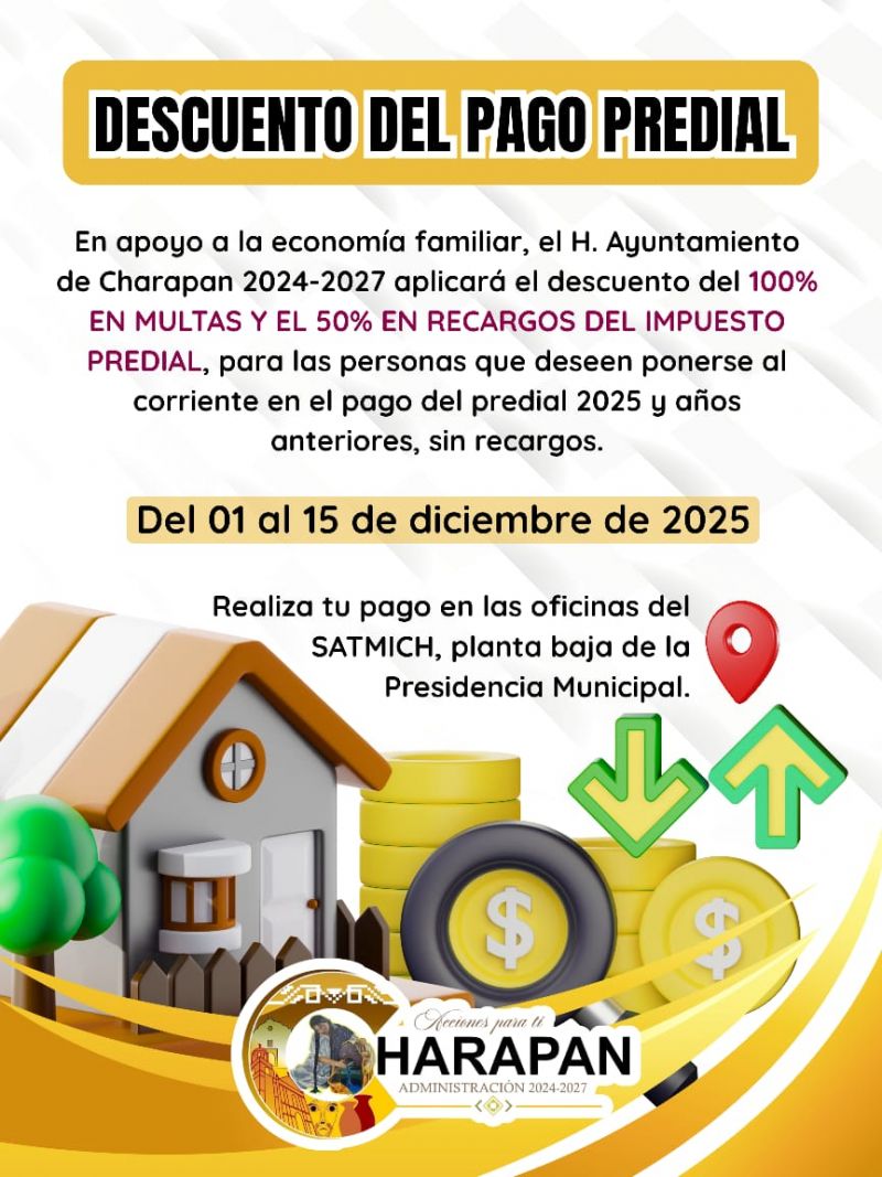 Descuento del pago de Predial