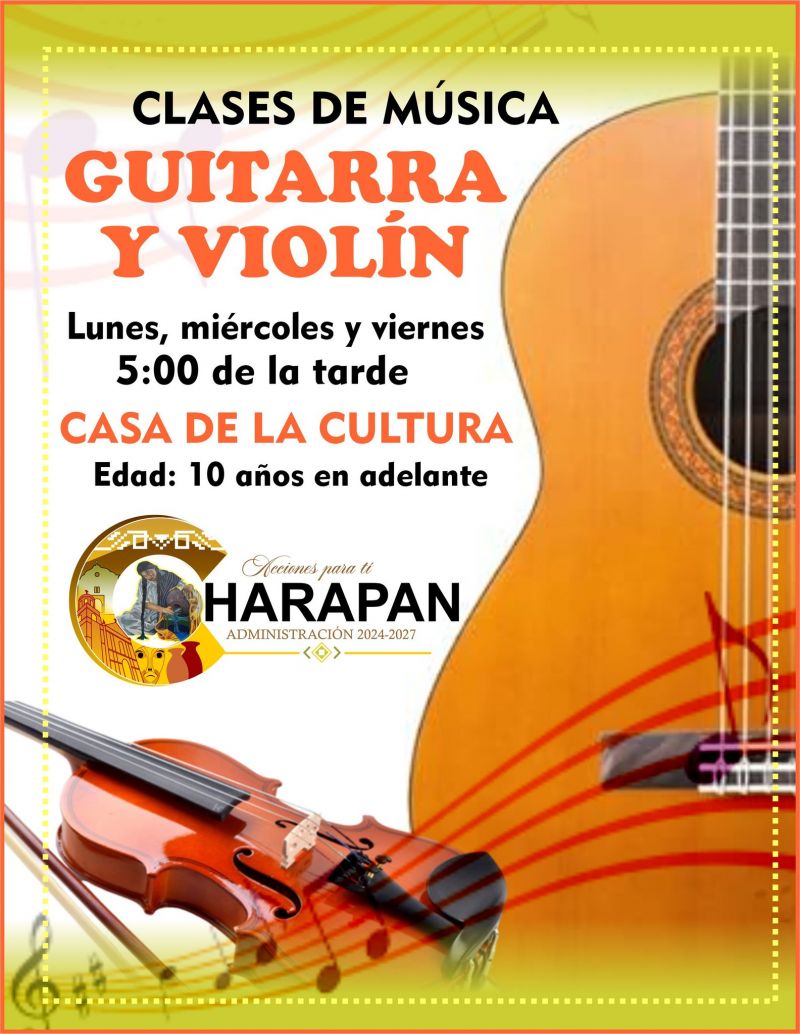 ¿Te gustaría aprender a tocar la guitarra y violín?