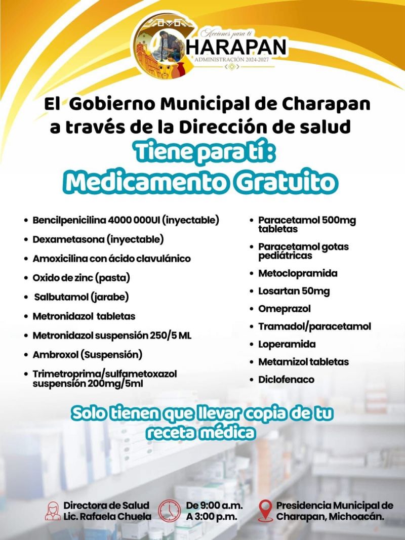APOYO CON MEDICAMENTO GRATUITOS